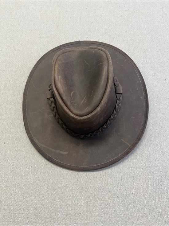 Down Under Other - Down Under Australia Brown Leather Outback Cowboy Hat Size Small